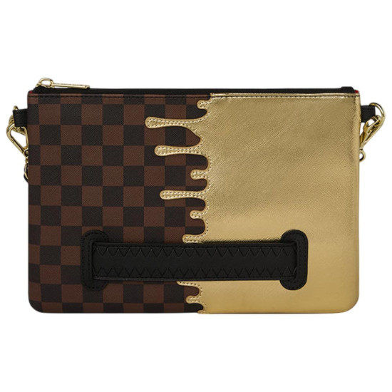 Sprayground Τσαντάκι ώμου Sharks In Paris Gold Drip Crossover Clutch